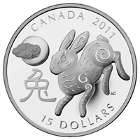 2011 Canada $15 Zodiac Year of the Rabbit Fine Silver (No Tax)