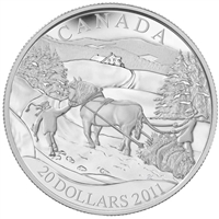 2011 Canada $20 Winter Scene Sterling Silver Coin