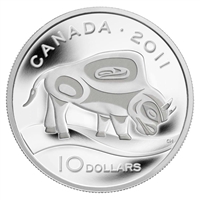 2011 Canada $10 Wood Bison Fine Silver Coin (TAX Exempt)