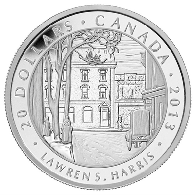 RDC 2013 Canada $20 Group of Seven - Lawren S. Harris Silver (No Tax) Creased Sleeve
