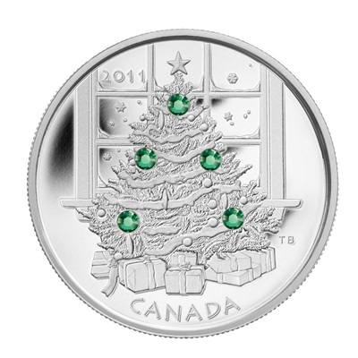 RDC 2011 Canada $20 Christmas Tree Fine Silver (impaired)