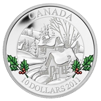 2011 Canada $10 Winter Town Fine Silver Coin (TAX Exempt)