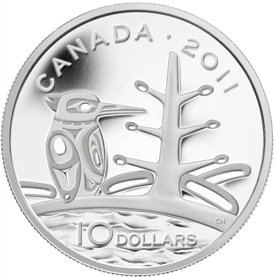2011 Canada $10 Boreal Forest Fine Silver Coin (TAX Exempt).