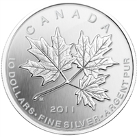 2011 Canada $10 Maple Leaf Forever Fine Silver (No Tax)