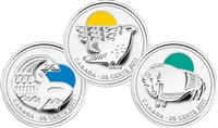 2011 Canada 25-cent Parks Canada - Our Legendary Nature 3-coin Sterling Silver Set
