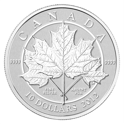 2012 Canada $10 Maple Leaf Forever Fine Silver (No Tax)