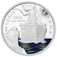 RDC 2012 Canada 50-cent R.M.S. Titanic Silver Plated Copper Coin (Lightly toned)