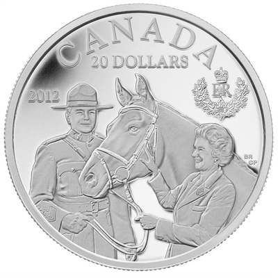 RDC 2012 Canada $20 The Queen's Visit to Canada RCMP Fine Silver (No Tax) Impaired