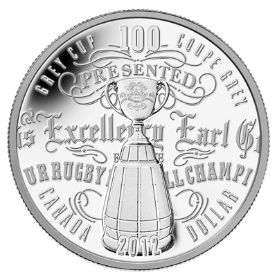 2012 Canada $1 100th CFL Grey Cup Ltd. Edition Proof Silver (No Tax)