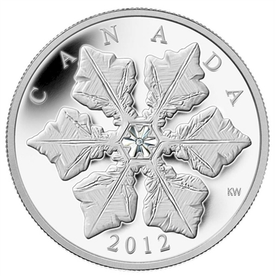 2012 Canada $20 Holiday Snowflake with Swarovski Crystal Fine Silver