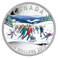 2013 Canada $10 Winter Scene Fine Silver Coin (TAX Exempt)