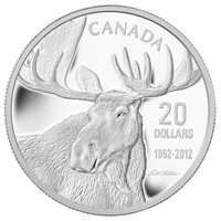 RDC 2012 Canada $20 Bull Moose by Robert Bateman Silver (No tax) impaired