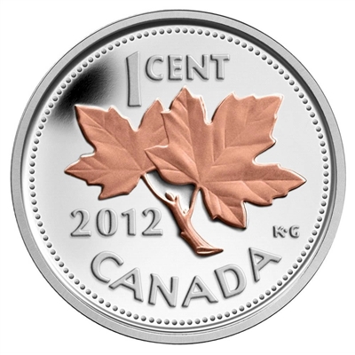 RDC 2012 Canada 1ct Farewell to the Penny w/ Selective Plating (No Tax) Impaired