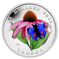 2013 Canada $20 Purple Coneflower & Eastern Tailed Blue Butterfly