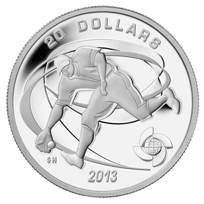 2013 Canada $20 Baseball - Fielder Fine Silver Coin (No Tax)