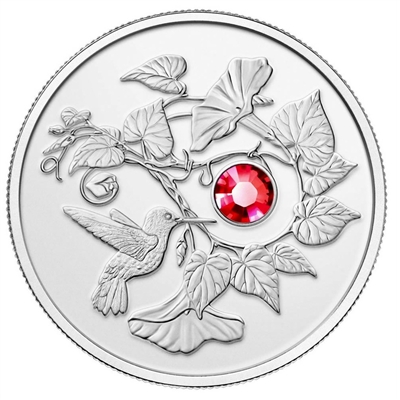 RDC 2013 Canada $3 Hummingbird & Morning Glory Fine Silver (No Tax) No Sleeve