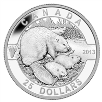 2013 $25 O Canada - The Beaver Fine Silver (No Tax)