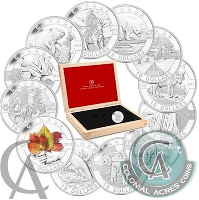 2013 O Canada $10 12-Coin Set with Deluxe Box (No Tax)