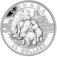 2013 $25 O Canada - The Polar Bear (#2) Fine Silver (No Tax) 123120