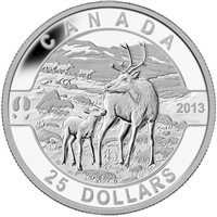 2013 $25 O Canada - The Caribou (#4) Fine Silver (No Tax)