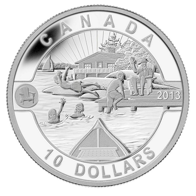 2013 $10 O Canada - Canadian Summer Fun (#5) Fine Silver (No Tax)