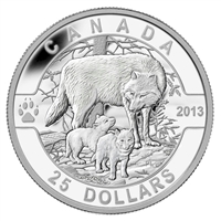 2013 $25 O Canada - The Wolf Fine Silver #3 (Tax Exempt)