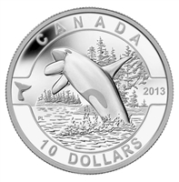 2013 $10 O Canada - Orca (#10) Fine Silver (TAX Exempt)