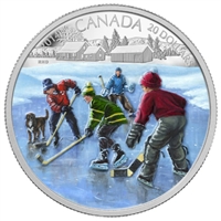 2014 Canada $20 Pond Hockey Fine Silver Coin (TAX Exempt)