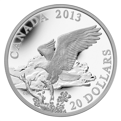 2013 Canada $20 Bald Eagle - Returning From the Hunt (No Tax)