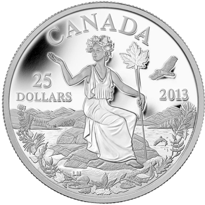 2013 $25 Canada: An Allegory Fine Silver Coin (Tax Exempt)