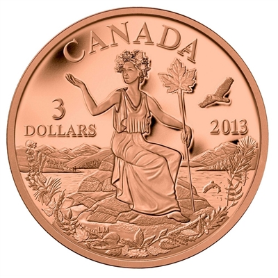 2013 $3 Canada: An Allegory Bronze Coin