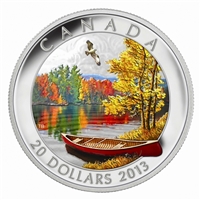 RDC 2013 Canada $20 Autumn Bliss Fine Silver Coin (No Tax) Coin is Scratched
