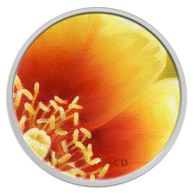 2013 Canada 25-cent Magnified Beauty - The Eastern Prickly Pear Cactus