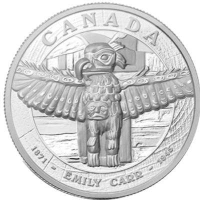 2013 Canada $500 Emily Carr's Tsatsisnukomi, B.C. 1912 5 Kilo Silver (No Tax)