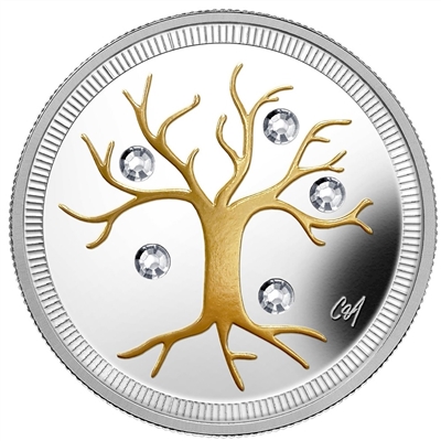 RDC 2014 Canada $3 Jewel of Life Fine Silver Coin (impaired)