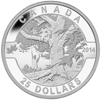2014 $25 O Canada - Under The Maple Tree Fine Silver (No Tax)