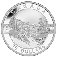 2014 $10 O Canada - Skiing Canada's Slopes Fine Silver (No Tax)