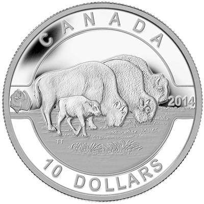 2014 $10 O Canada - Bison (#8) Fine Silver (TAX Exempt)