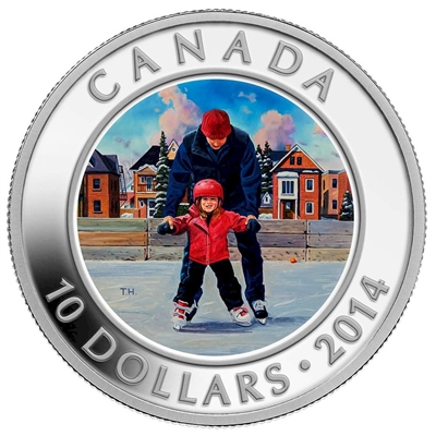 2014 Canada $10 Learning to Skate Fine Silver (No Tax)