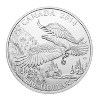 2014 Canada $100 Majestic Bald Eagle ($100 for $100) Fine Silver (No Tax)