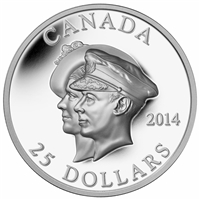 2014 Canada $25 75th Ann. First Royal Visit Ultra High Relief (No Tax)