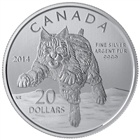 2014 Canada $20 for $20 #12 Bobcat Fine Silver (TAX Exempt)