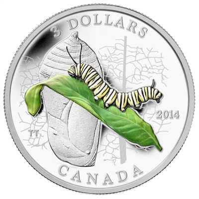RDC 2014 Canada $3 Animal Architects - Caterpillar & Chrysalis (No Tax) - Imapired