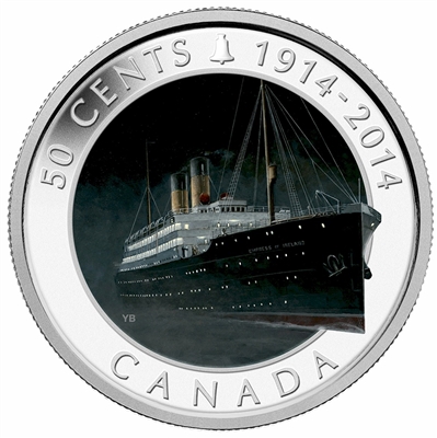 2014 Canada 50-cent Lost Ships - RMS Empress of Ireland Silver Plated