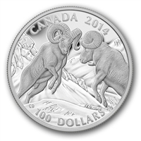 2014 Canada $100 Bighorn Sheep ($100 for $100) Fine Silver (TAX Exempt)