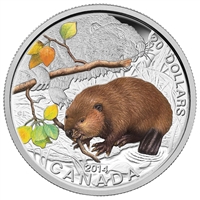 2014 Canada $20 Baby Animals - The Beaver (#1) Fine Silver (No Tax)
