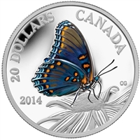 2014 $20 Butterflies of Canada - Red-Spotted Purple Fine Silver (No Tax)