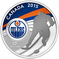 2015 Canada $10 Edmonton Oilers Fine Silver Coin (TAX Exempt)