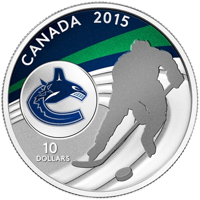 2015 Canada $10 Vancouver Canucks Fine Silver (TAX Exempt)