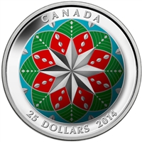 2014 Canada $25 Christmas Ornament Fine Silver (No Tax) 130620